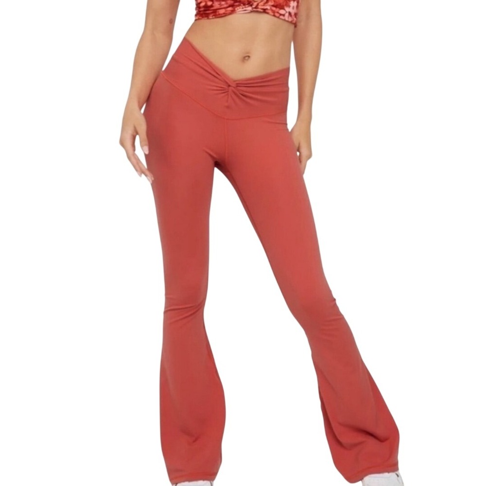 Offline by Aerie Real Me Xtra Flare Leggings Coral Crossover Waist XL Activewear